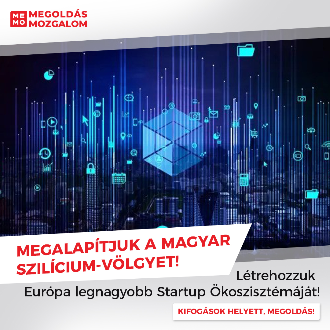 Megalapítjuk a Magyar Szilícium-völgyet! Létrehozzuk Európa legnagyobb Startup Ökoszisztémáját!